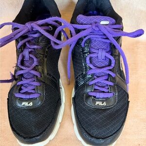 Fila Women's Sneakers in Black and Purple